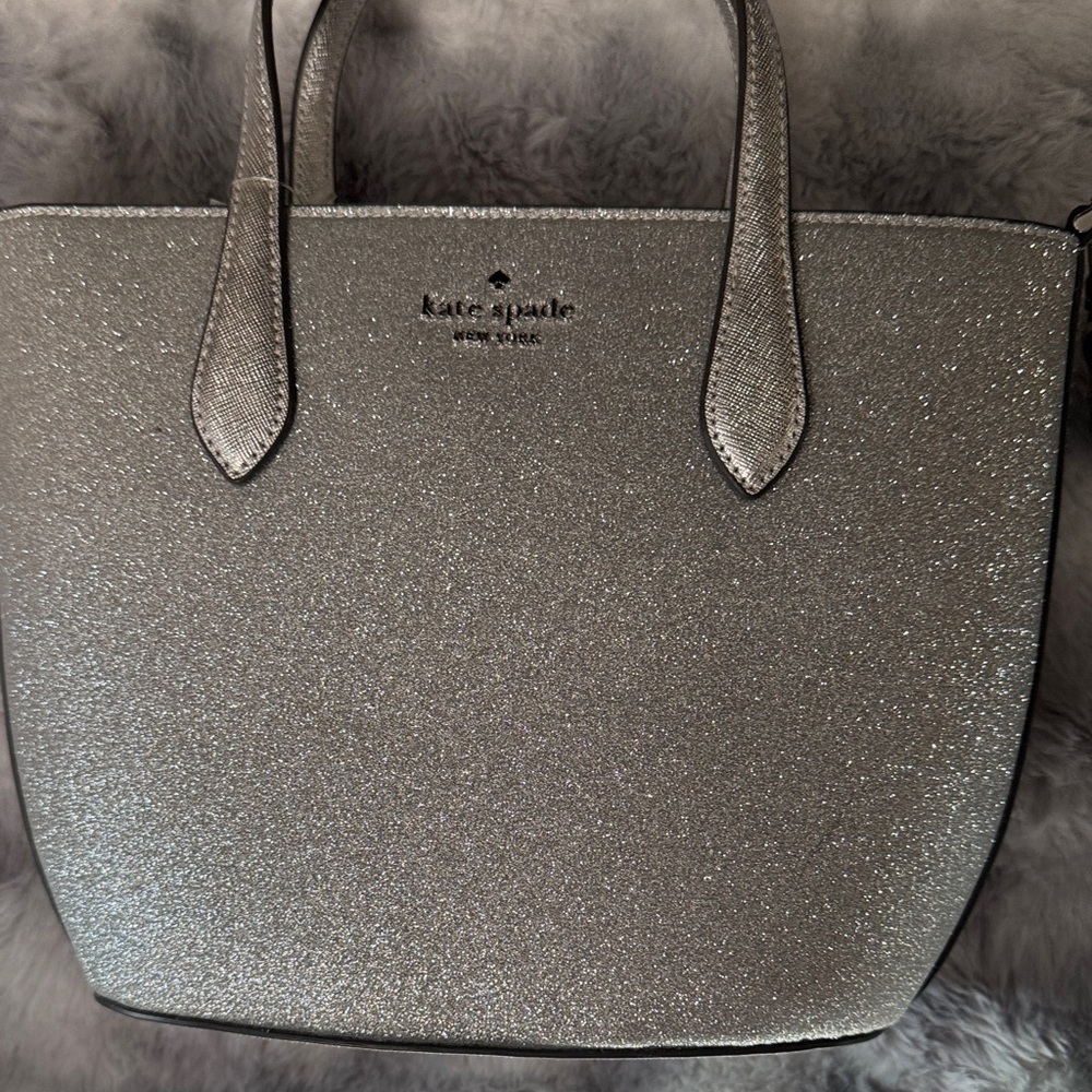 Silver Kate Spade Crossbody Purse